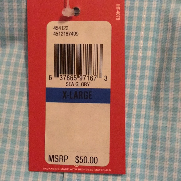 NWT Izod plaid button down shirt - Picture 3 of 3